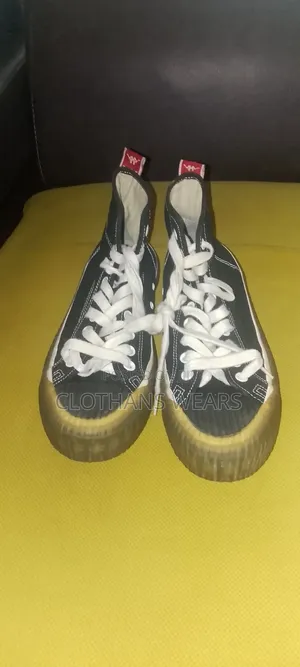 Kappa Men's Black Lace-Up Sneakers - Size 43