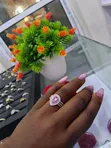 Pink Engagement Ring - 4