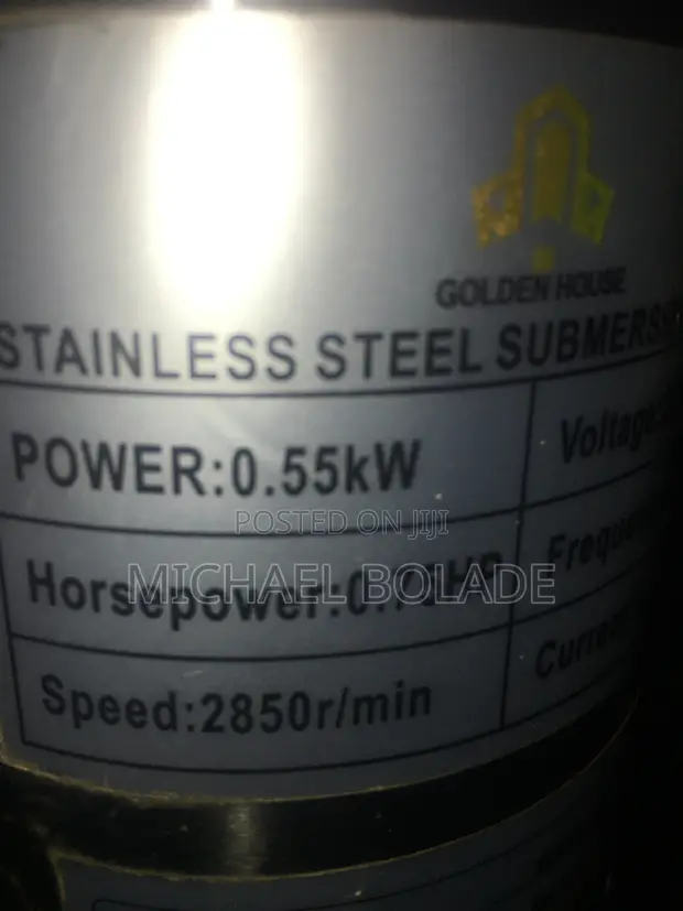 Golden House Submersible Water Pump 0.75HP - 1