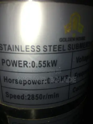 Golden House Submersible Water Pump 0.75HP