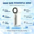 GE Rechargeable Mini Handheld Fan tare da LED Display - Beige - 5