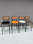 Unique Modern Cane-Back Barstool - 2