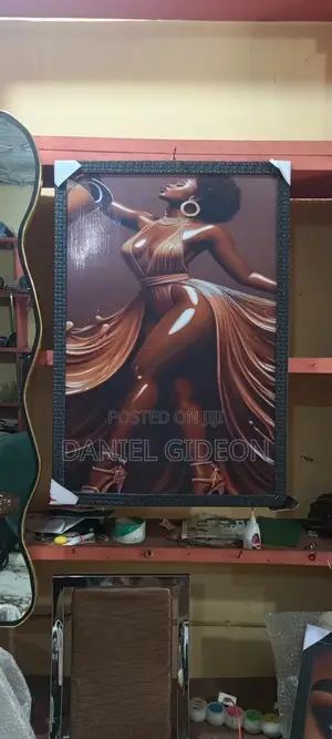 Luxury Afro Woman Canvas Wall Frame by IBANCO