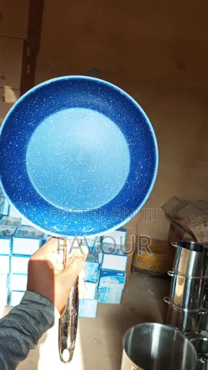 Blue Granite-Style Non-Stick Frying Pan