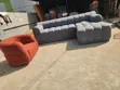 Grey L-Shaped Bubble Sofa with Single Seater - 2