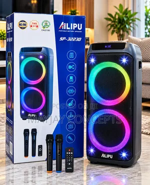Ailipu SP-3223D Mai Ɗaukar Hannu Mai Haɗa Bluetooth Tare da Mics 2 & Fitilun LED