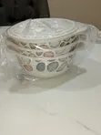 Glance 41-Piece Ceramic Dinner Set - Privy Pink Flower - 4
