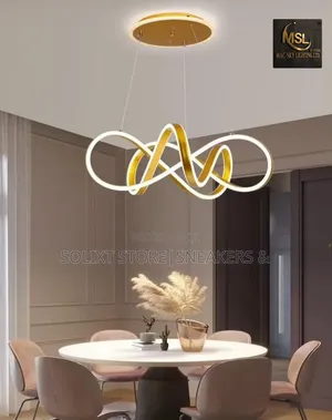 Modern 3-Color Dimmable Ribbon Pendant Chandelier