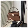 Ladies Suede Handbag - Multicolor - 2