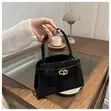 Ladies Suede Handbag - Multicolor - 3
