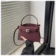Ladies Suede Handbag - Multicolor - 5