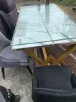 5 Seater Glass Top Dining Set - 1