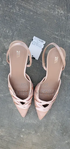Zara Nude Pink Stiletto Heel Pumps - Size 41/42