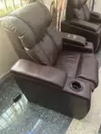 Used Deep Brown Power Recliner with Dual Cup Holders - 1