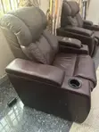 Used Deep Brown Power Recliner with Dual Cup Holders - 4