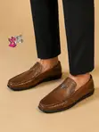 Prada Pure Leather Classic Men's Flats Shoes - 1