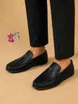 Prada Pure Leather Classic Men's Flats Shoes - 2