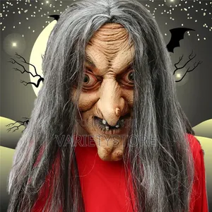 Scary Old Witch Latex Face Mask