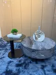 Home Interiors Center Table with Drawer & Side Stool - 1