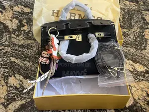 Luxury Ladies Handbag - Black Genuine Leather