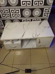 Used Square White Laminate Center Table - 2