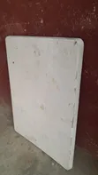 Foldable White Plastic Top Table with Metal Legs - 4