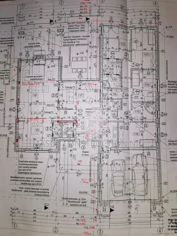 Four Bedroom Duplex Architectural Plans - 1