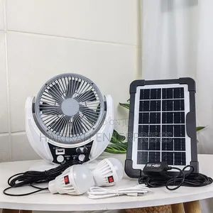 4-in-1 Fan Mai Sake Yin Isi Ta Hanyar Rana Tare Da Fitilu 2