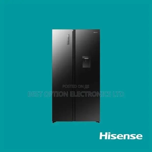Hisense Refrigerator 71bgl - 529L, Frost Free, Black Glass - 1