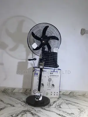 18-Inch Solar Rechargeable Fan tare da Panel da Bulbs
