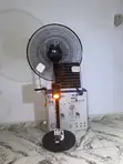18-Inch Solar Rechargeable Fan with Panel and Bulbs - 3