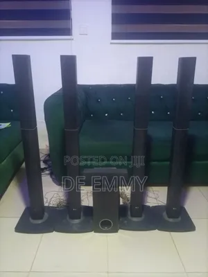 LG Tallboy Speakers with Powerful Front Woofer