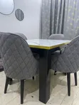 Home Interiors Kayan Santarwa Mai Zama 4 tare da Teburin Zane na Marble - 2