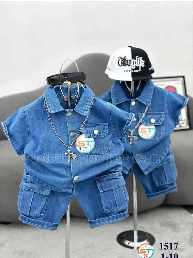Baby Children Jeans Set: Top & Gwamna - 1