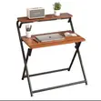 SK Foldable Computer Desk - Brown - 1