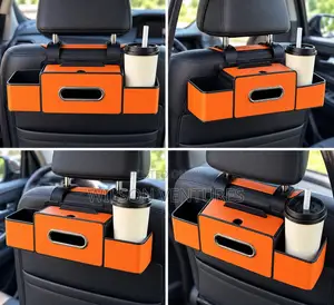 Car Seat Organizer with Tissue Box & Cup Holder