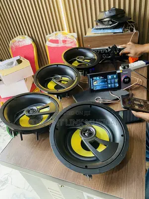 100W Subwoofer Ceiling Speakers with 7-inch Alexa In-wall Amplifier