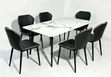 Sabon Rectangular Marble Top Dining Table da 6 Chairs - 2