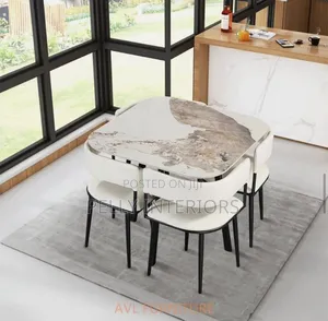 Executive Sintered Stone Dining Set tare da kujeru 4