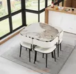 Executive Sintered Stone Dining Set with 4 Chairs - 1