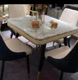 4-Seater Marble Dining Set - 2