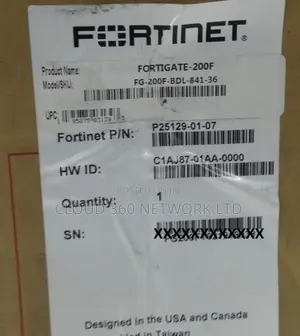 Fortinet FG-200F Firewall Security Appliance + 1 Shekarar UTP License