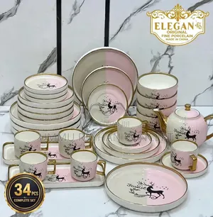 34pcs Ceramic Dinner Set - Brand New