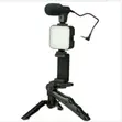 3-in-1 Vlogging Video Making Kit with Mic, Light, Tripod - 1
