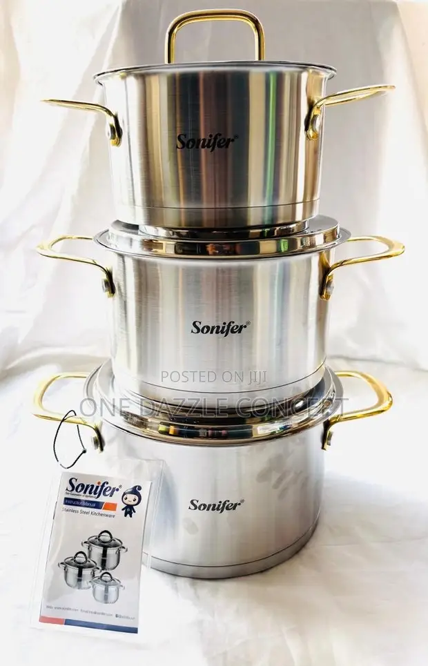 6pcs Sonifer Stainless Steel Cookware Set - 1