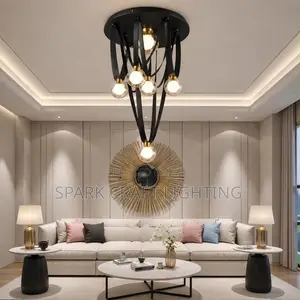 Spark Craft Black Modern Luxury Chandelier