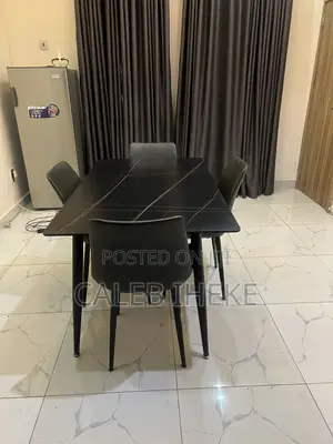 Four-Seater Dining Table - Black
