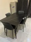 Four-Seater Dining Table - Black - 2
