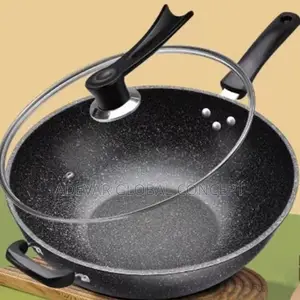 Wok Fry Pan Mai Girman 34cm Ba Ya Damawa