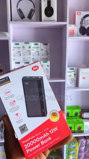 Itel PowerPulse A1160 20000mAh Power Bank - Black